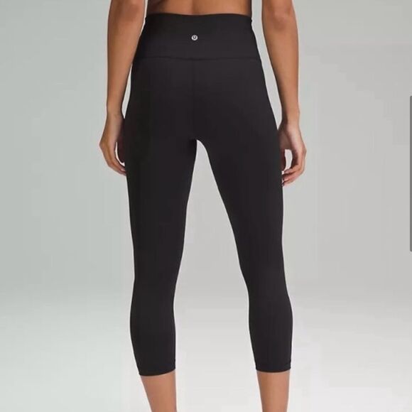Lululemon Wunder Under Crop Legging Black READ - Picture 1 of 12